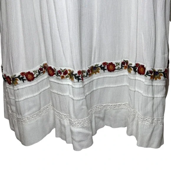 Free People Pasadena Embroidered Mini Dress Long Sleeve Romantic Small - Picture 6 of 12